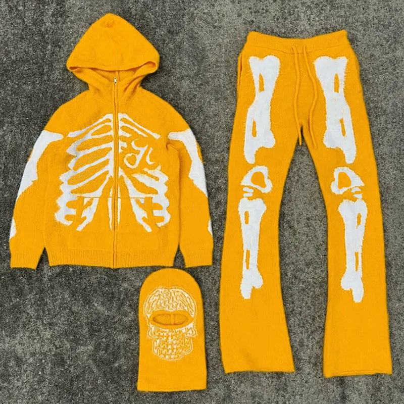 Mohair zip-up set